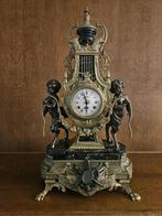 Klok - Art deco - verguld brons - marmer, Antiek en Kunst, Ophalen