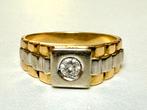 Prachtige Rolex ring 18 karaat goud met natuurlijke diamant!, 20 of groter, Ophalen of Verzenden, Met edelsteen, Goud