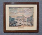 Gravure/lithografie met de Bloemmarkt in 1780, Ophalen