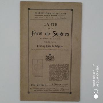 Carte de la forêt de Soignes - Touring Club de Belgique.