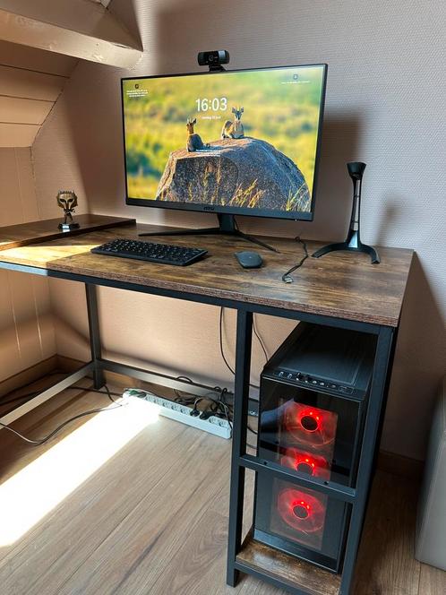 Gaming PC + Monitor MSI 144Hz, Computers en Software, Desktop Pc's, Zo goed als nieuw, 3 tot 4 Ghz, HDD, SSD, 16 GB, Met videokaart