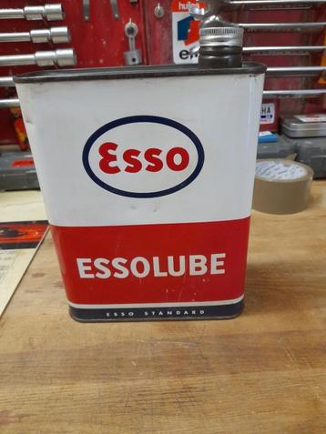 Oude lege oliekan Esso Essolube Trandard beschikbaar voor biedingen