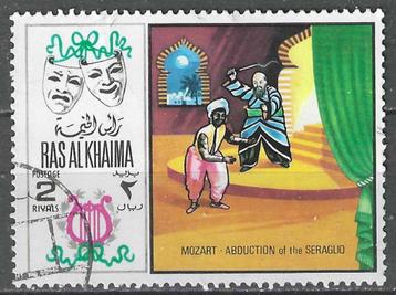 Ras Al Khaima 1969 - Stampworld 302 - Mozart - 2 R. (ST) beschikbaar voor biedingen
