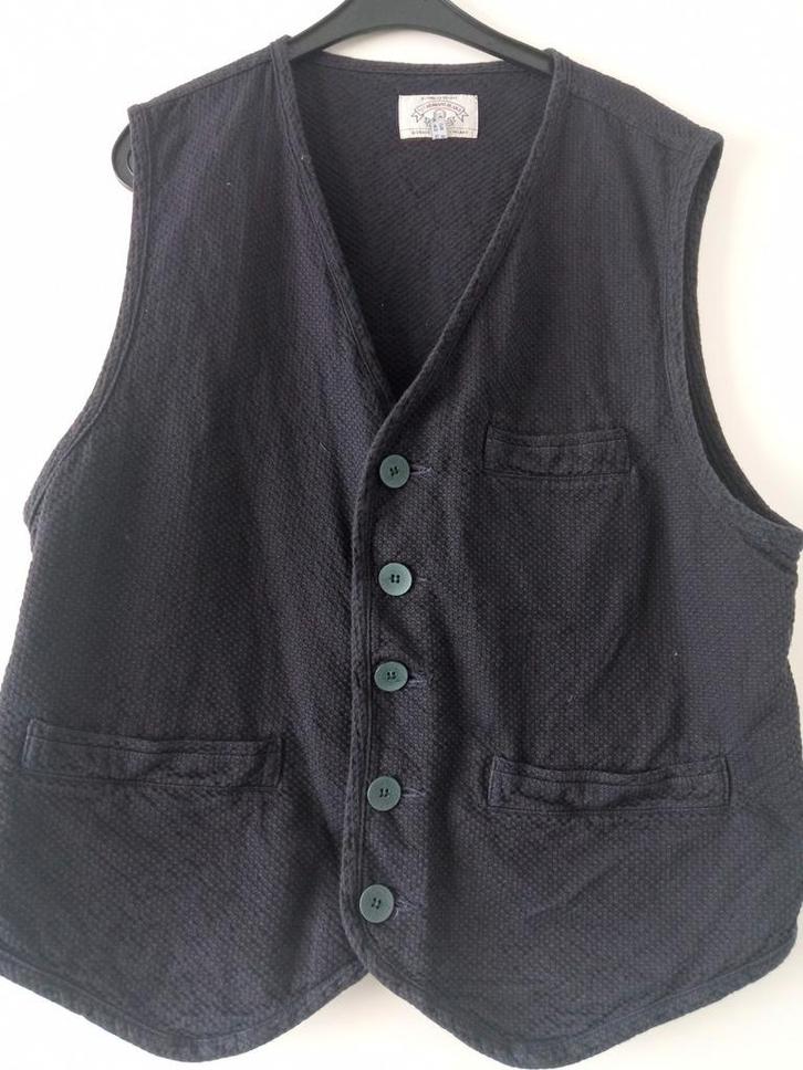 Armani Jeans Western vest/gilet Mt D 52 USA 36 wafelstof, Kleding | Heren, Kostuums en vesten, Nieuw, Maat 52/54 (L), Blauw, Ophalen of Verzenden