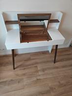 Make up tafel notenhout en wit, Huis en Inrichting, Ophalen, Zo goed als nieuw