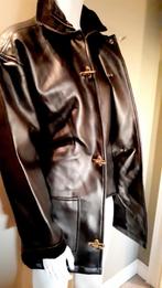 zwarte jas / leatherlook / Medium, Noir, Taille 38/40 (M), Porté, Enlèvement ou Envoi
