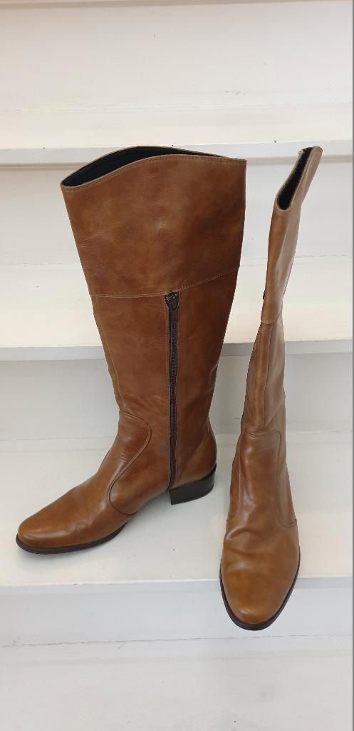 Article NEUF : Bottes cuir camel - Pointure 36, Vêtements | Femmes, Chaussures, Neuf, Bottes hautes, Brun, Enlèvement ou Envoi