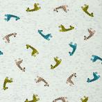5643) 145x50cm katoenen tricot giraffe ecru, 120 cm of meer, Nieuw, Ophalen of Verzenden, Katoen