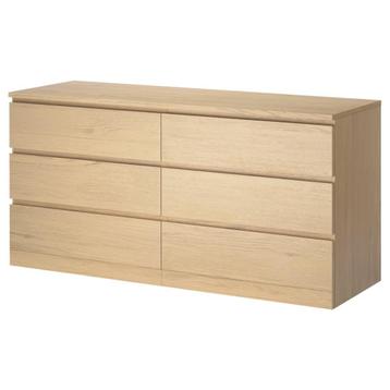 Malm eikenhouten dressoir met 6 laden beschikbaar voor biedingen
