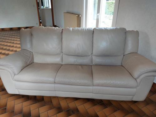 Fauteuils crème cuir Franco Ferri, Huis en Inrichting, Zetels | Zetels, Nieuw, Leer, Ophalen
