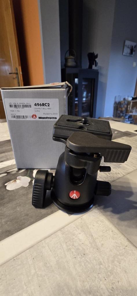 Rotule Ball Manfrotto 496RC2 - pied photo de voyage, TV, Hi-fi & Vidéo, Photo | Trépieds & Rotules, Neuf, Rotule, Enlèvement