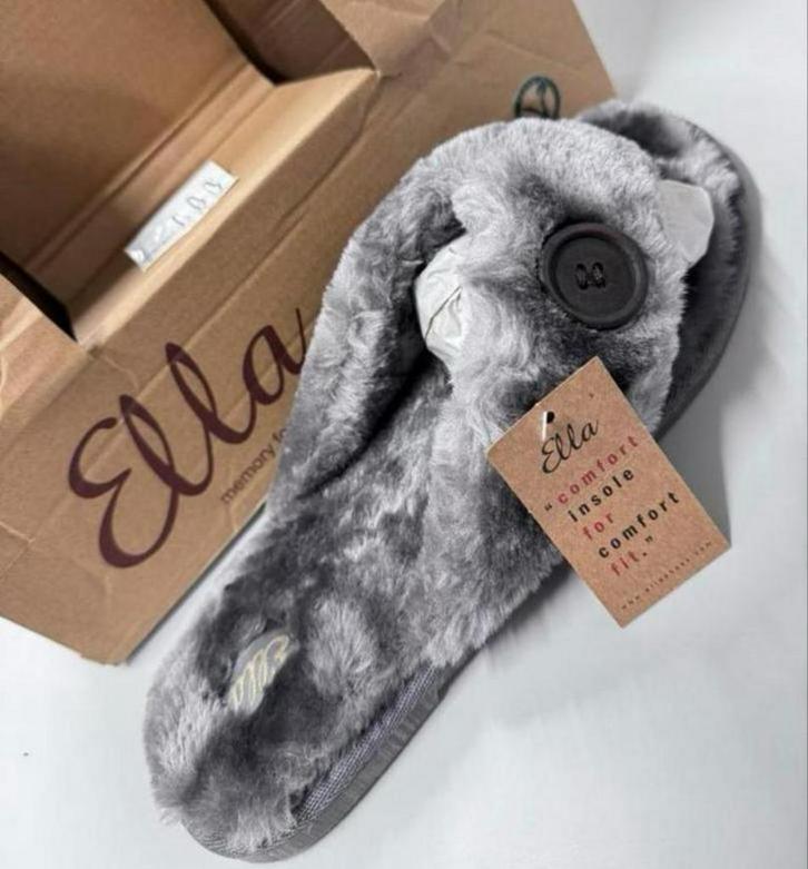Dames Ella Slippers Memory Foam Thuis Spa bad maat 40 grijs, Kleding | Dames, Schoenen, Nieuw, Slippers, Grijs, Ophalen of Verzenden
