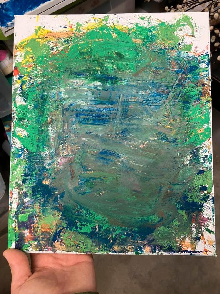 Doolhof van gedachten, Antiek en Kunst, Kunst | Schilderijen | Abstract, Ophalen of Verzenden