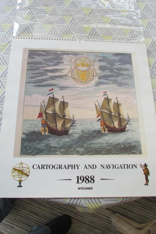 Carthografy & Navigation 1988 kalender, Collections, Photos & Gravures, Neuf, Gravure, Enlèvement ou Envoi