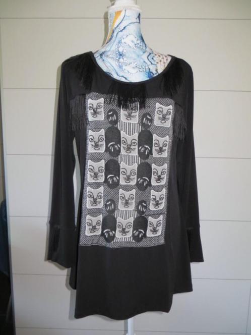 Zwarte blouse - Tuniek - Save The Queen - nieuw, Kleding | Dames, Blouses en Tunieken, Nieuw, Maat 46/48 (XL) of groter, Zwart
