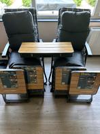 Camping/tuinset - tafels, stoelen, relax -160€, Ophalen, 4 zitplaatsen, Bijzettafel, Loungeset