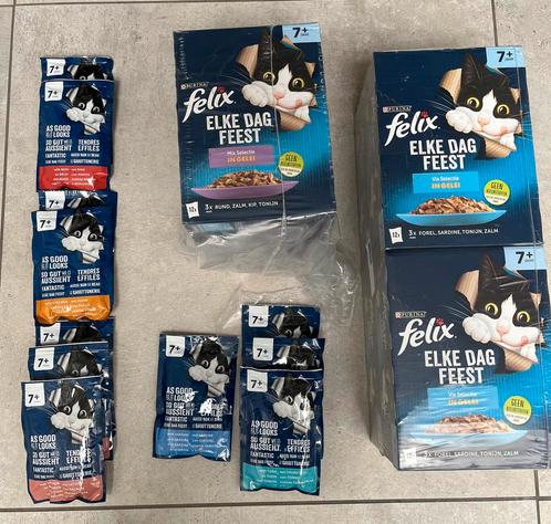 Felix zakjes vis/vleesselectie  in gelei 7+ (senior kat), Dieren en Toebehoren, Dierenvoeding, Kat, Ophalen of Verzenden