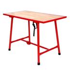 Werktafel | 120 x 62,5 x 83 cm | Inklapbaar | Rood, Doe-het-zelf en Bouw, Werkbanken, Nieuw, Inklapbaar, Verzenden