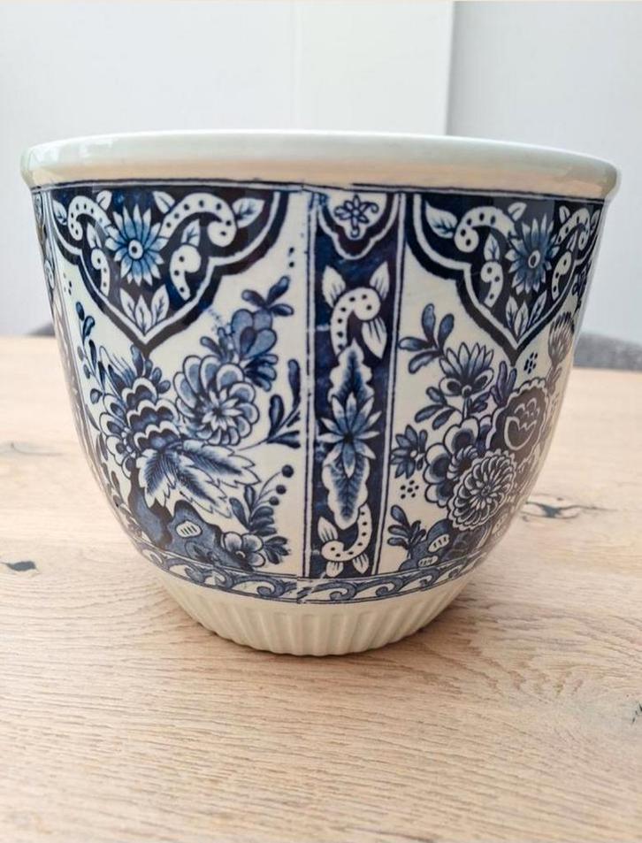 2 bloempotten Delfts Blauw in zeer mooie staat, Antiek en Kunst, Antiek | Keramiek en Aardewerk, Ophalen