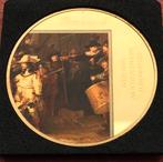 Médaille de La Ronde de nuit, Rembrandt van Rijn, Timbres & Monnaies, Pièces & Médailles, Or, Enlèvement ou Envoi