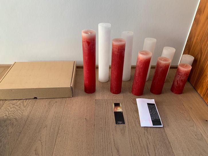 Niet gebruikte Bika 10 handwerk bloemen kaarsen, Huis en Inrichting, Woonaccessoires | Kandelaars en Kaarsen, Nieuw, Kaars, 25 tot 50 cm