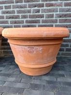 2 Zeer Exclusieve Hele Grote Impruneta Terracottabloempotten, Ophalen, Gebruikt, 40 cm of meer, Tuin