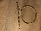 armband + ketting, Ophalen, Zo goed als nieuw, Goud, Staal
