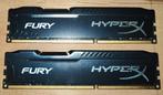 HyperX FURY Black HX318C10FBK2/16, 1866 MHz DDR3 CL10 DIMM 1, Informatique & Logiciels, Mémoire RAM, Enlèvement ou Envoi, Comme neuf