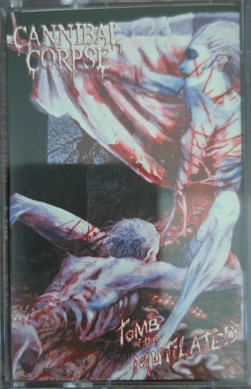 Cannibal Corpse ‎– Tomb Of The Mutilated(cassette paars of z, Cd's en Dvd's, Cassettebandjes, Nieuw in verpakking, Origineel, Rock en Metal