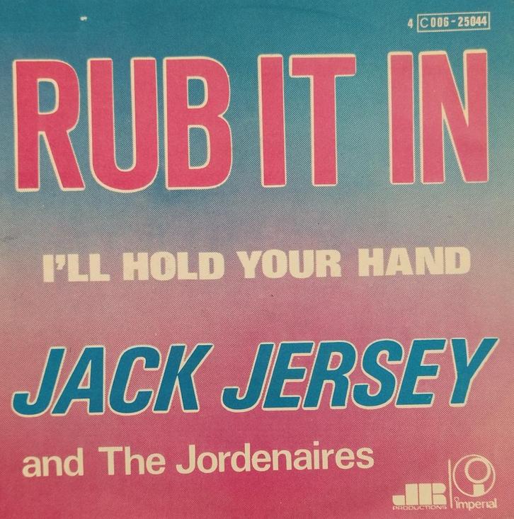 Jack Jersey - Rub it in, CD & DVD, Vinyles Singles, Comme neuf, Single, Pop, 7 pouces, Enlèvement ou Envoi