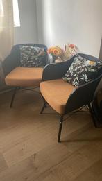 2 design comfortabele stoelen (incl. kussens), Ophalen, Zo goed als nieuw, Twee