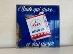 AVIA motor oil oud reclamebord, Ophalen of Verzenden, Gebruikt, Reclamebord