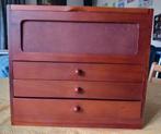 DMC Vintage houten opbergmeubel voor borduurgaren, Ophalen, Gebruikt, Handborduren, Onderdeel of Accessoires