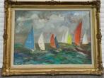 huile sur toile voilier signe m vivier, Ophalen of Verzenden