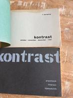 2 x Kontrast : plastisch literair tijdschrift 1961, Ophalen of Verzenden, Gelezen, Schilder- en Tekenkunst