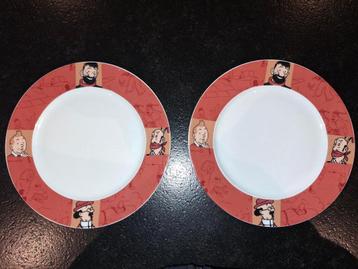 2 assiettes tintin - Hergé +-20cm beschikbaar voor biedingen