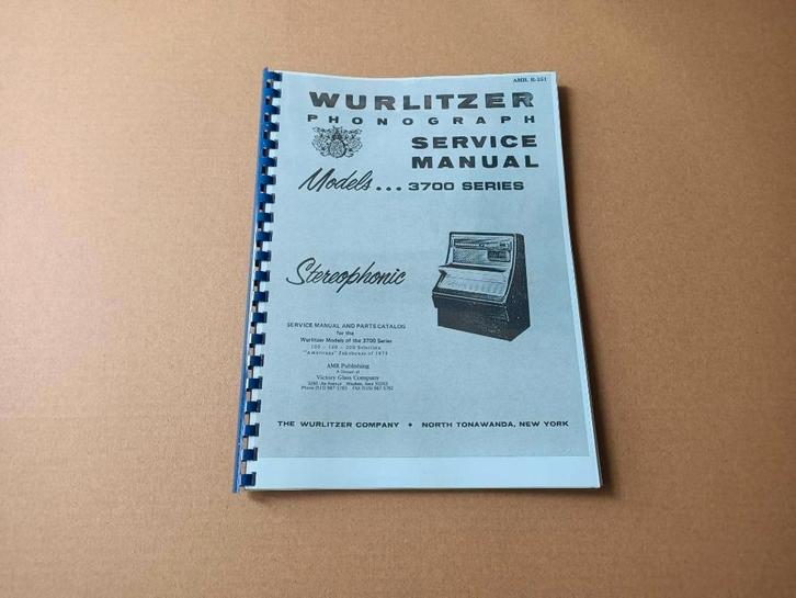 Service Manual: Wurlitzer 3700 (1973) jukebox nieuw !!, Collections, Machines | Jukebox, Wurlitzer, Envoi