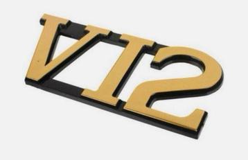 JAGUAR XJS kofferbak logo Goud V12 badge BEC4717G achterkant beschikbaar voor biedingen