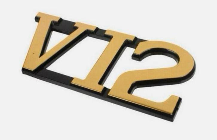 JAGUAR XJS kofferbak logo Goud V12 badge BEC4717G achterkant, Auto-onderdelen, Klein materiaal, Jaguar, Nieuw, Ophalen of Verzenden
