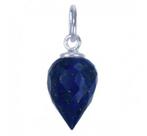 Zilveren bedel hanger met Lapis Lazuli druppel, Blauw, Nieuw, Ophalen of Verzenden, Steen of Mineraal