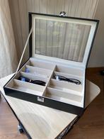Boîte de rangement pour lunettes/lunettes de soleil à 8 gril, Bijoux, Sacs & Beauté, Comme neuf, Autres marques, Noir, Enlèvement