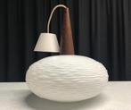 Louis Kalff voor Philips - hanglamp in Opaline en teak, Envoi, Comme neuf, Verre, Design