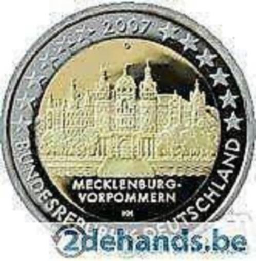 2 euros Allemagne 2007 'Château de Schwerin' lettre F, Timbres & Monnaies, Monnaies | Europe | Monnaies euro, 2 euros, Allemagne