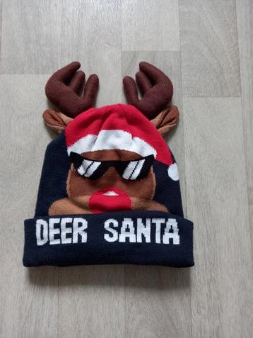 Coole muts Deer Santa Maat 92/104, Kinderen en Baby's, Kinderkleding | Mutsen, Sjaals en Handschoenen, H&M, Ophalen of Verzenden