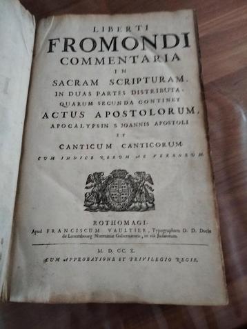 Liberti Fromondi Commentaria .... Jaar 1710