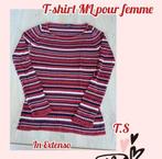 T-shirt ML pour femme-Bordeaux-In Extenso-T.S, Vêtements | Femmes, T-shirts, Enlèvement ou Envoi, Autres couleurs, Taille 36 (S)