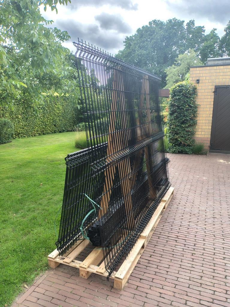 Zwart gelakt hekwerk, Tuin en Terras, Tuinhekken en Hekwerk, Ophalen