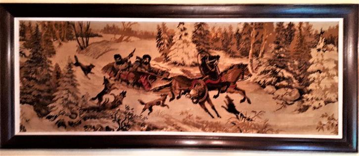 Wandtapijt „Hunting”, Antiek en Kunst, Antiek | Tapijten, Tafelkleden en Textiel, Ophalen