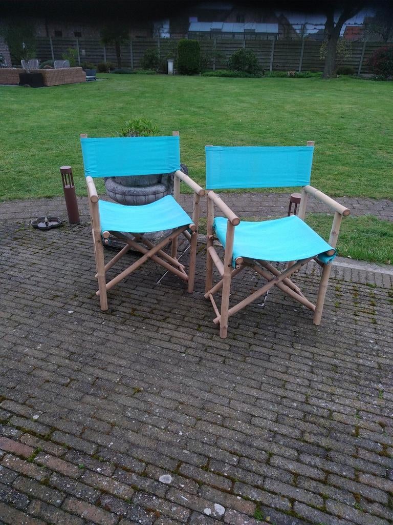 Tuinstoel met bamboe-hout, Tuin en Terras, Ophalen, Hout