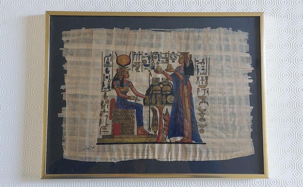 Egyptisch papyrusframe., Ophalen of Verzenden, Zo goed als nieuw, Minder dan 50 cm, Minder dan 50 cm